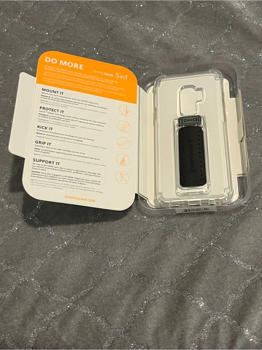 New Wingman 5-in-1 Phone Grip & Stand for Samsung Galaxy S9+ - Black